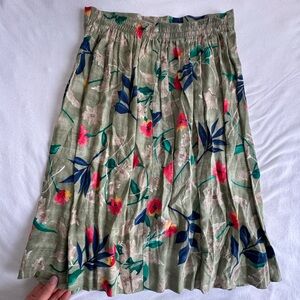 Flowy Vintage Midi Skirt Sz M